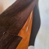vintage 70s suede leather Poncho S/M