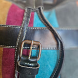 Vintage Patchwork Suede Backpack