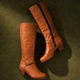 Vintage Tan Leather Knee-High Boots 7.5 B