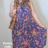 Urban Noir Floral Maxi Dress