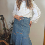 Vintage Calypso of Melbourne Denim Panel Skirt – Size 10/12 (AU)