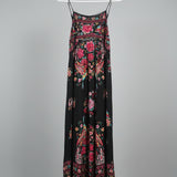 Spell Hotel Paradisio strappy dress in jet colourway S