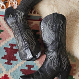 Ariat Black Leather Western Cowboy Boots – Size US 8.5B