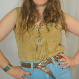 Vintage Red Leather Viper Snake Belt – S/M