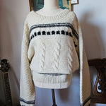 vintage wool cable knit jumper