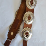 Vintage Western Leather Concho Belt XS/S
