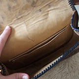 Hand-Tooled Vintage Leather Crossbody Bag