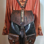 Close-up of a leather bridle on a horse with a blurred background