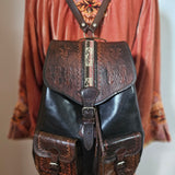 Close-up of a leather bridle on a horse with a blurred background