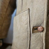 Vintage 70s/80s Genuine Sheepskin Shearling Coat – Tan & Cream