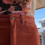 Wrangler Hi Bells – Saffron Corduroy – Size 9