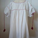 Hand Embroidered Cotton Linen Blouse | Size L