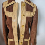 1970s Pioneer Wear Two-Tone Suede Jacket – Size 8
