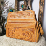Vintage Hand-Tooled Leather Shoulder Bag – Flores Bags, Mexico