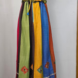 Vintage Rainbow Stripe Skirt – Made in Nepal XL