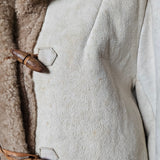 Vintage Shearling Toggle Coat – Cream M
