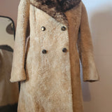 Vintage 70s Shearling Sheepskin Coat | Fits Size 10/12