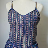 Vintage Adini Indian Cotton Floral Maxi Dress S