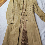 Vintage 70s Beige Leather Coat – “Looking Good” Melbourne S 8/10