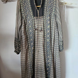 Vintage Indian Cotton Bohemian Maxi Dress 12