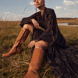 Vintage Tan Leather Knee-High Boots 7.5 B