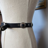 Black Western Concho Belt