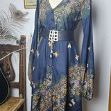 Manning Silver Silk Boho Tunic Dress – Size 8