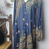 Manning Silver Silk Boho Tunic Dress – Size 8