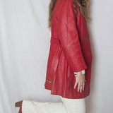 1970s Stewart Hunt Red Leather Trench – AU 10/12