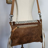 Mysa Designs Cowhide Fringe Bag – Handmade in India