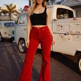Rollas Eastcoast cord flares red 26/8
