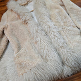Vintage 1970s Sheepskin Coat – Cream Shearling Jacket size 12