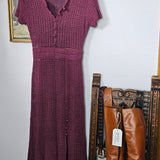 Im on Fire crochet dress in Mulberry size M