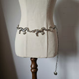 Solid Silver Horse Chain Belt