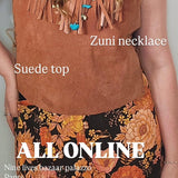 Vintage Brown Suede Fringe Vest — Size M
