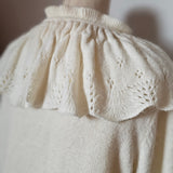Vintage Ruffle Collar Knit Sweater M/L