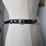 Black Western Concho Belt