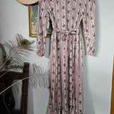 70s Prairie Dream Dress – Rose Plaid Ruffle Maxi 8