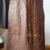 Original 60s/70s Leather Zip Vest Dress/Vest size M 9/10
