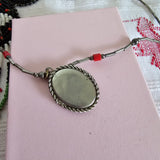 Vintage Sterling Silver Zuni Bird Inlay Necklace