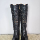 Ann Tuil Black Leather Western Boots – EU 37 / US 6.5–7 – Made in Spain