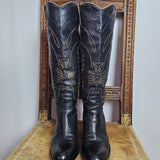 Ann Tuil Black Leather Western Boots – EU 37 / US 6.5–7 – Made in Spain
