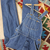 vintage lee denim overalls – classic mid wash – size 30 (best fit au 8–10)