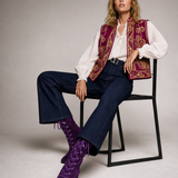 Purple Rain Lace-Up Knee-High Boots 8