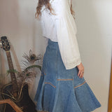 Vintage Calypso of Melbourne Denim Panel Skirt – Size 10/12 (AU)