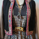 Vintage Embroidered Quilted Vest – Made in India