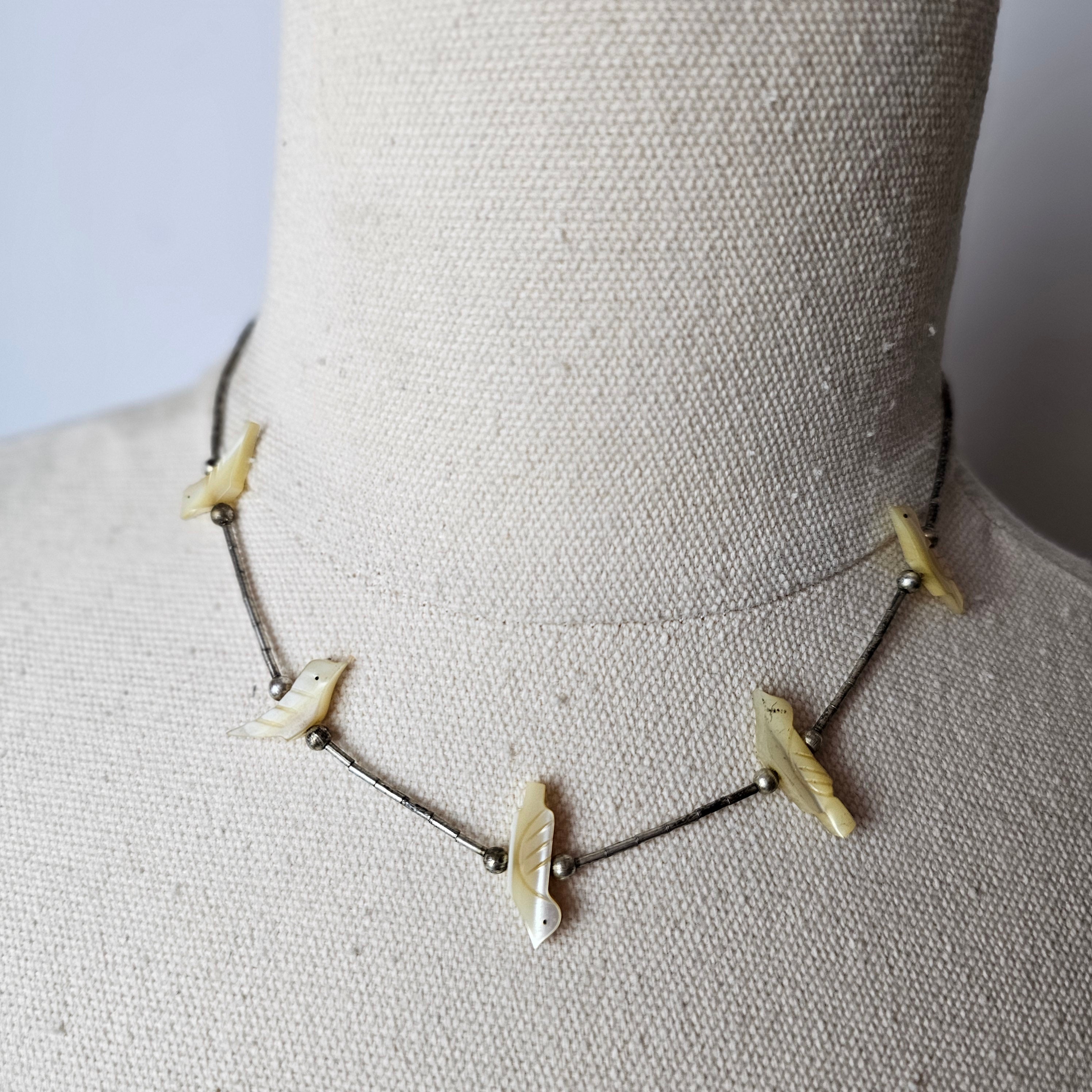 Vintage Goddess Zuni Bird Fetish Necklaces – Hand Carved Stone &  Shell- choose your design