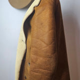 Morlands Brown Sheepskin Shearling Coat – Vintage Shearling Jacket Size 12
