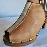 Vintage Leather/ Wood Clog Heels – Size 8