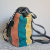 Vintage Patchwork Suede Backpack